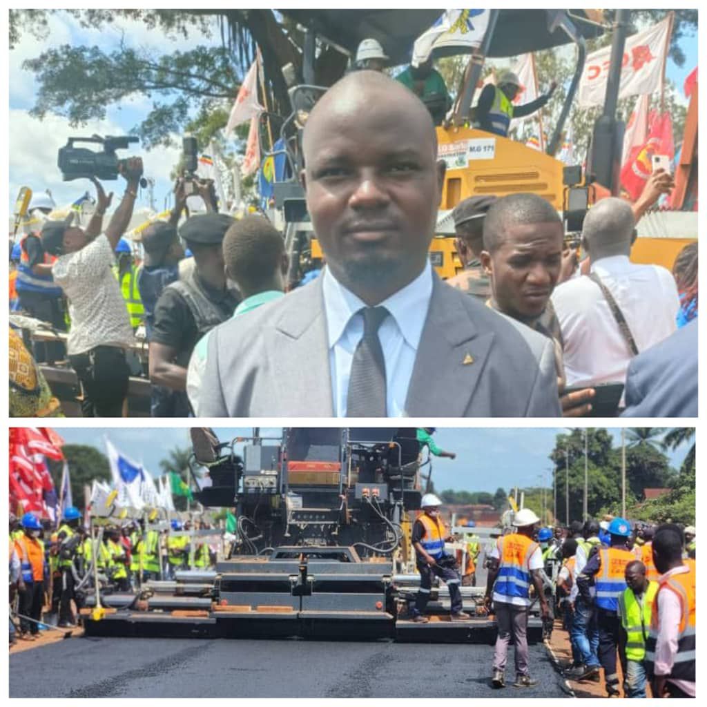 10000040299156056935649070901 Haut-Uele : le député provincial Patrick Andama inspecte l’avancement des travaux d’asphaltage à Isiro