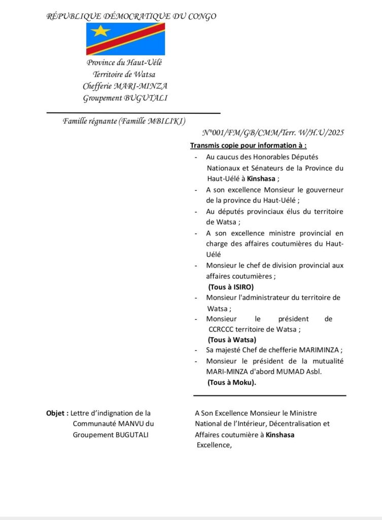 screenshot_20250507-0900395145260234664980481-753x1024 Watsa / Conflit coutumier à Bogutali : la famille Mbiliki revendique le respect des traditions et rejette l’intérim imposé