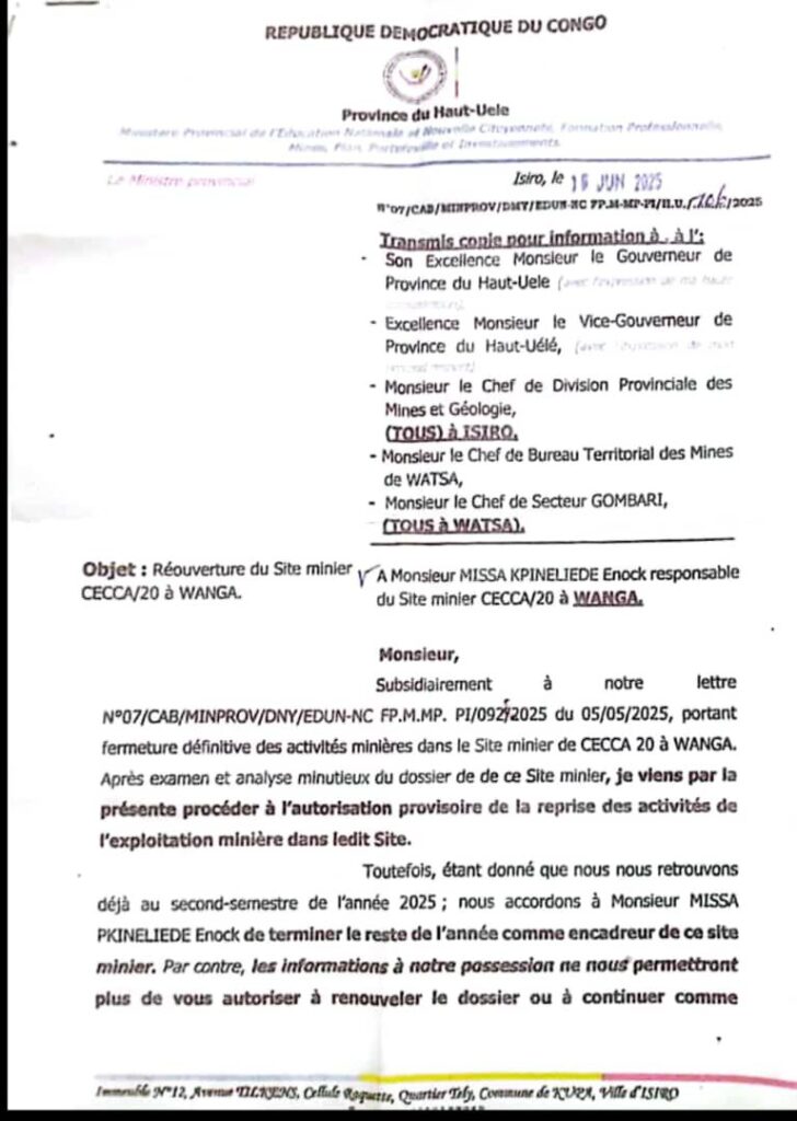 img-20250621-wa00132842543692866504113-728x1024 Haut-Uele : Fiston Nyede applaudit la réouverture du site minier CECA 20 à Wanga
