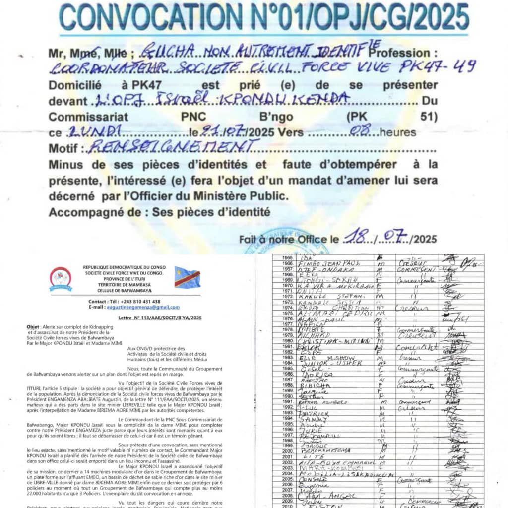 img-20250723-wa01095121067451540895447 Ituri/Mambasa : Abalipate Engamenza victime d'un complot d'assassinat, la communauté de Bafwambaya tire la sonnette d'alarme !