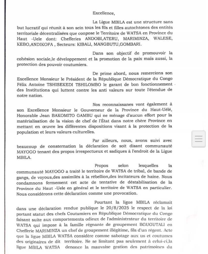 img-20250828-wa023111756489031406540644-840x1024 Haut-Uele/Watsa : la Ligue MBILA s’indigne des propos « immatures » de la communauté Mayogo et demande la mutation de l’administrateur du territoire Magayi Missa Dieudonné(Déclaration)