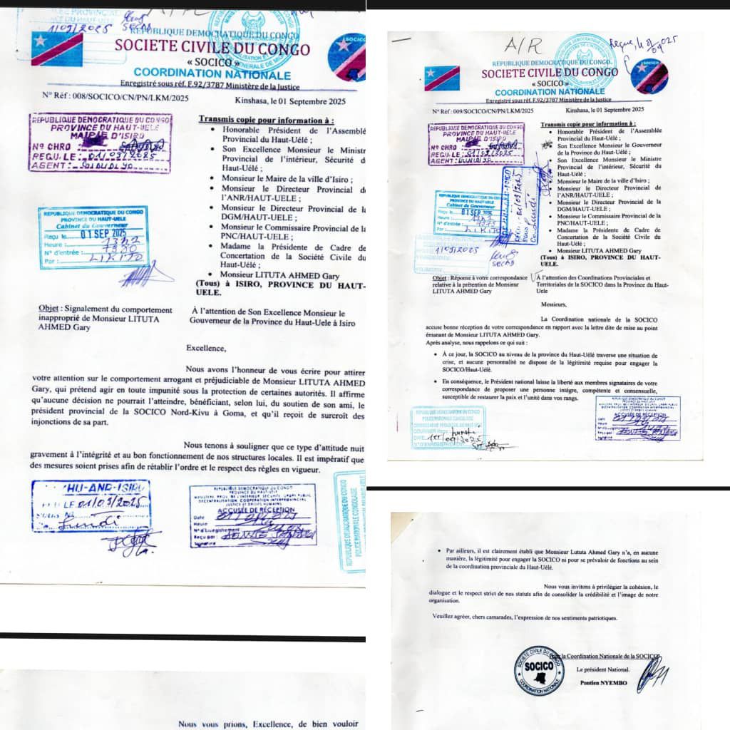 img-20250903-wa00257158594946938971161 Haut-Uele : Gary Lituta désavoué par sa hiérarchie pour attitude compromettant l'intégrité de la structure (correspondance)