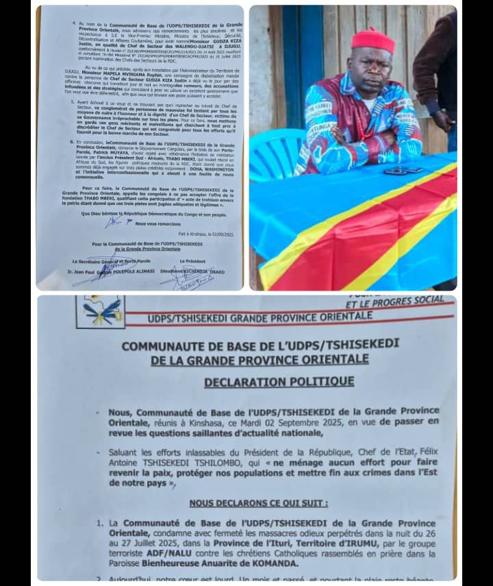 img-20250906-wa0056289076476148401214 RDC : l’UDPS/Tshisekedi Grande Orientale défend Kiza Gudza Justin, cible d’une campagne de diabolisation