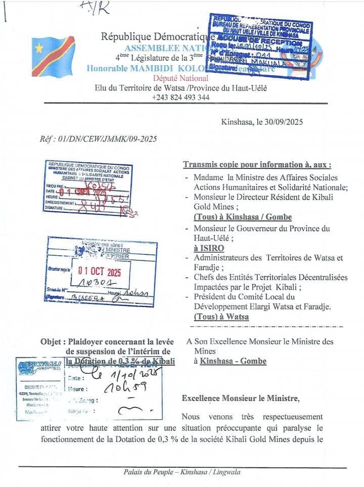 img-20251004-wa00831115121456743452073 Watsa / Dossier 0,3 % Kibali : quand la vérité est déformée pour nuire à Mambidi Koloboro