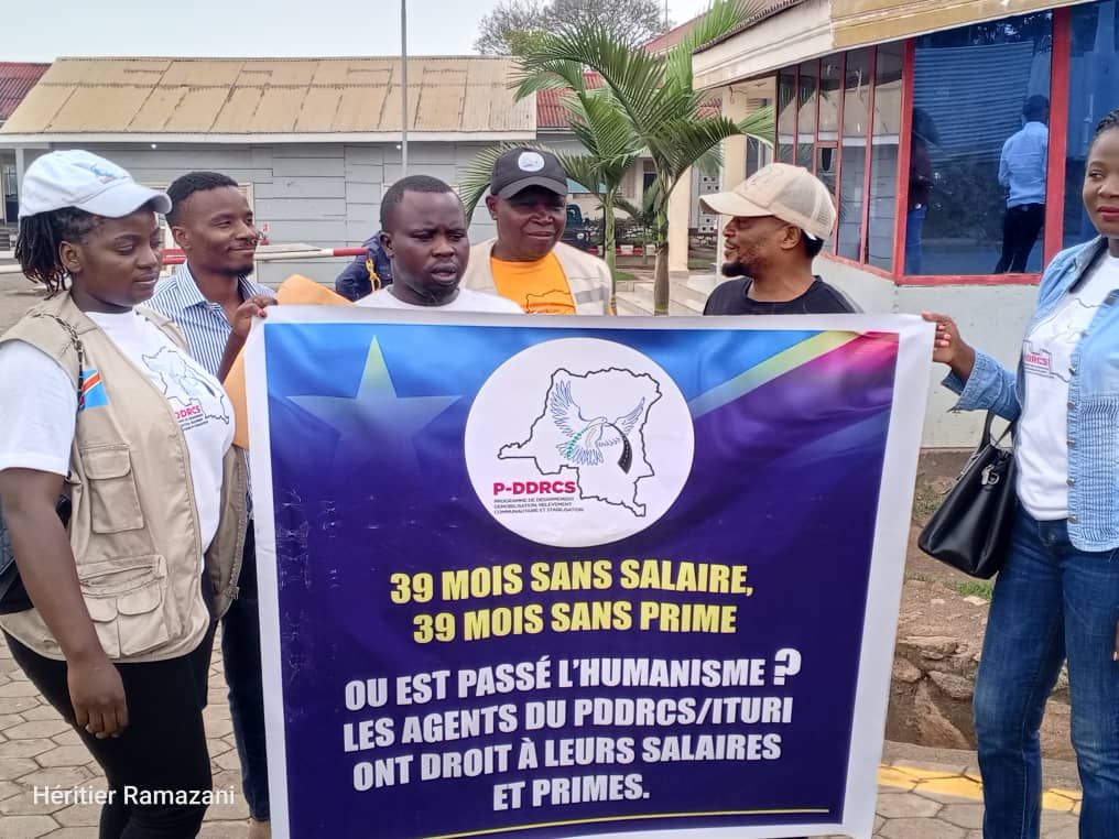 img-20260113-wa01388341857417465500767 Ituri : les agents du PDDRC-S dénoncent 39 mois d’arriérés de salaires et accusent la coordination de mauvaise gestion