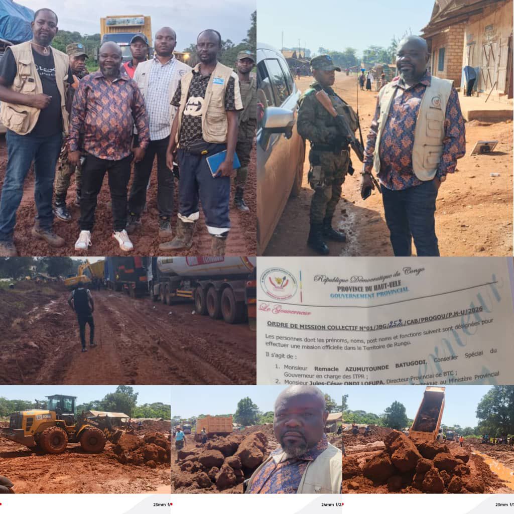 img-20260524-wa029242081015131550841 Haut-Uele : le conseiller spécial chargé des ITPR, Remacle Azumutounde Batugodi, à la tête d’une mission gouvernementale dépêchée sur la RN26 pour évaluer l’état de dégradation des routes et ponts sur l’axe Isiro–Banga (« Trois Ponts ») au PK67