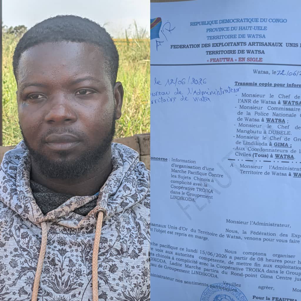 img-20260612-wa03881338888973555770770 Watsa : la FEAUTWA annonce une marche pacifique pour dénoncer de présumées irrégularités dans le secteur aurifère de Gima