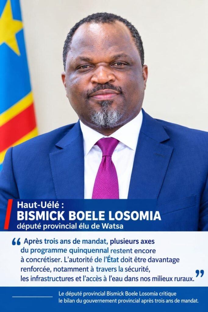 img-20260913-wa05111055154841573988638-682x1024 Haut-Uele : après trois ans de mandat, l'hon Bismick Boele Losomia déplore la faible concrétisation de plusieurs engagements du programme quinquennal du gouvernement provincial